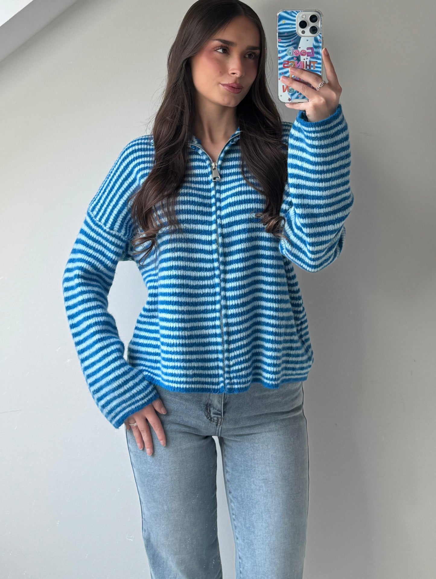 Zipper Stripes - Blau