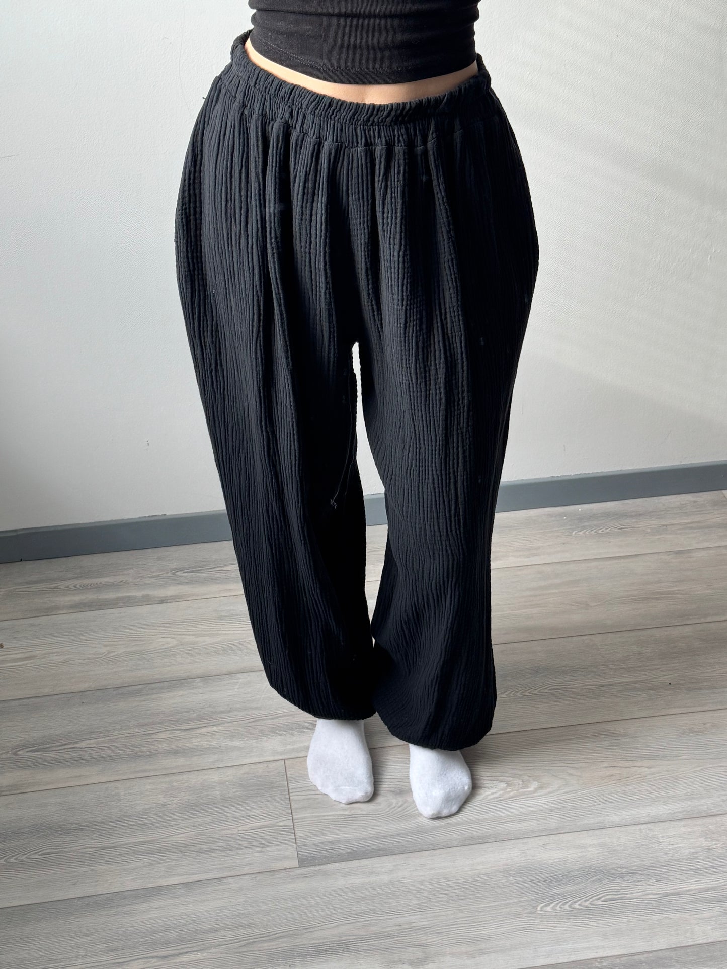 Musselin Hose - Celeste