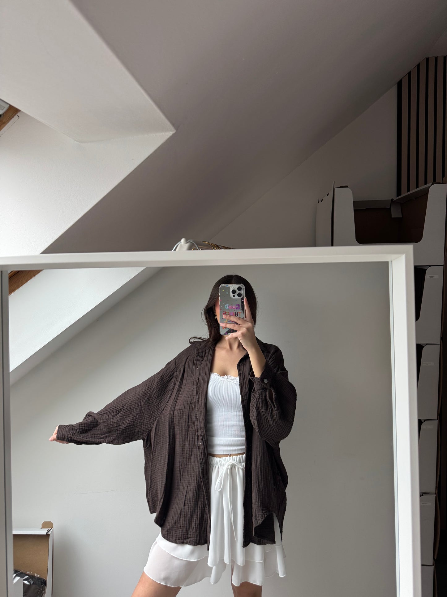 Musselin Hemd - Oversize Fit