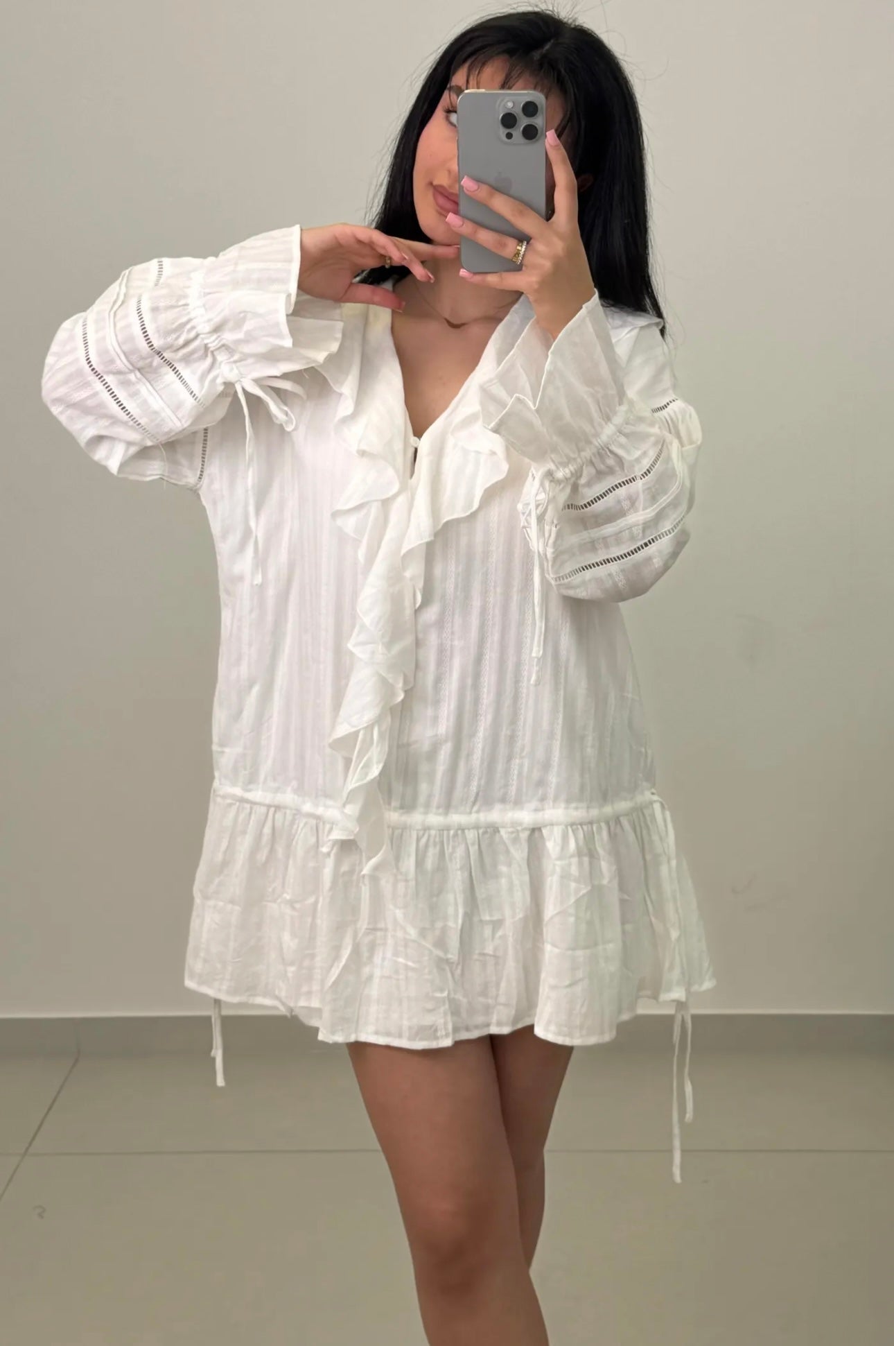 Blusenkleid Volanti