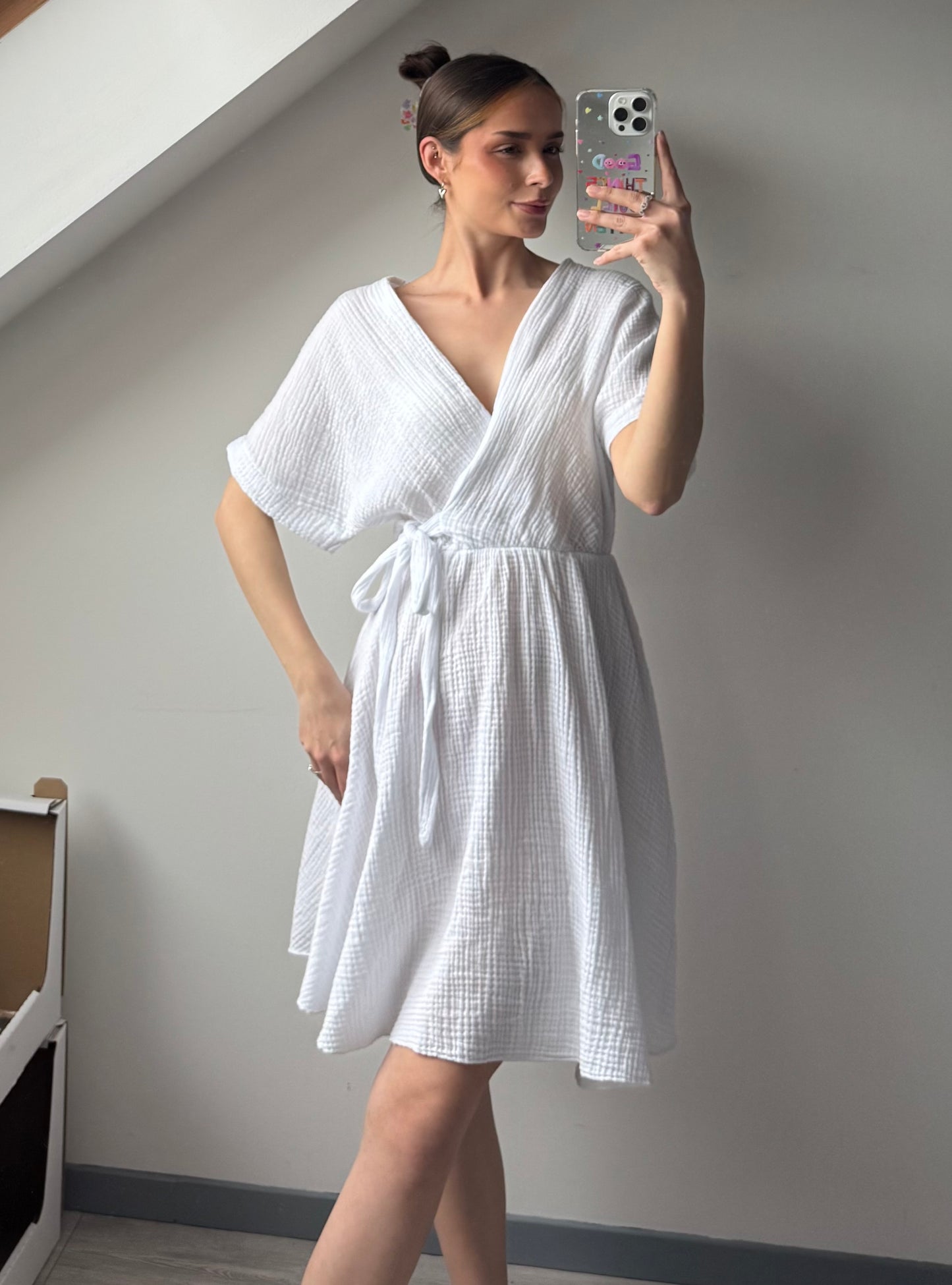 Musselin Wickelkleid