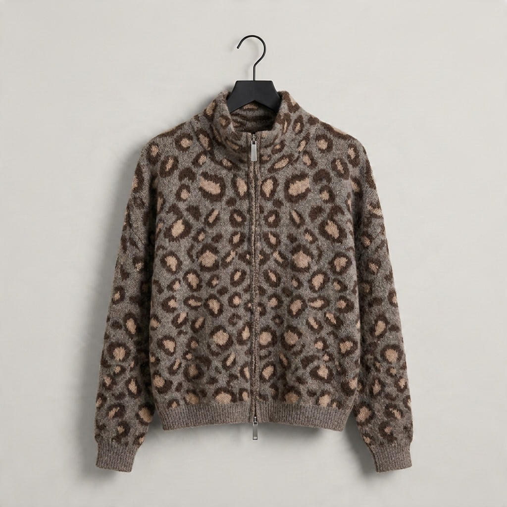 Zip im Leo Print