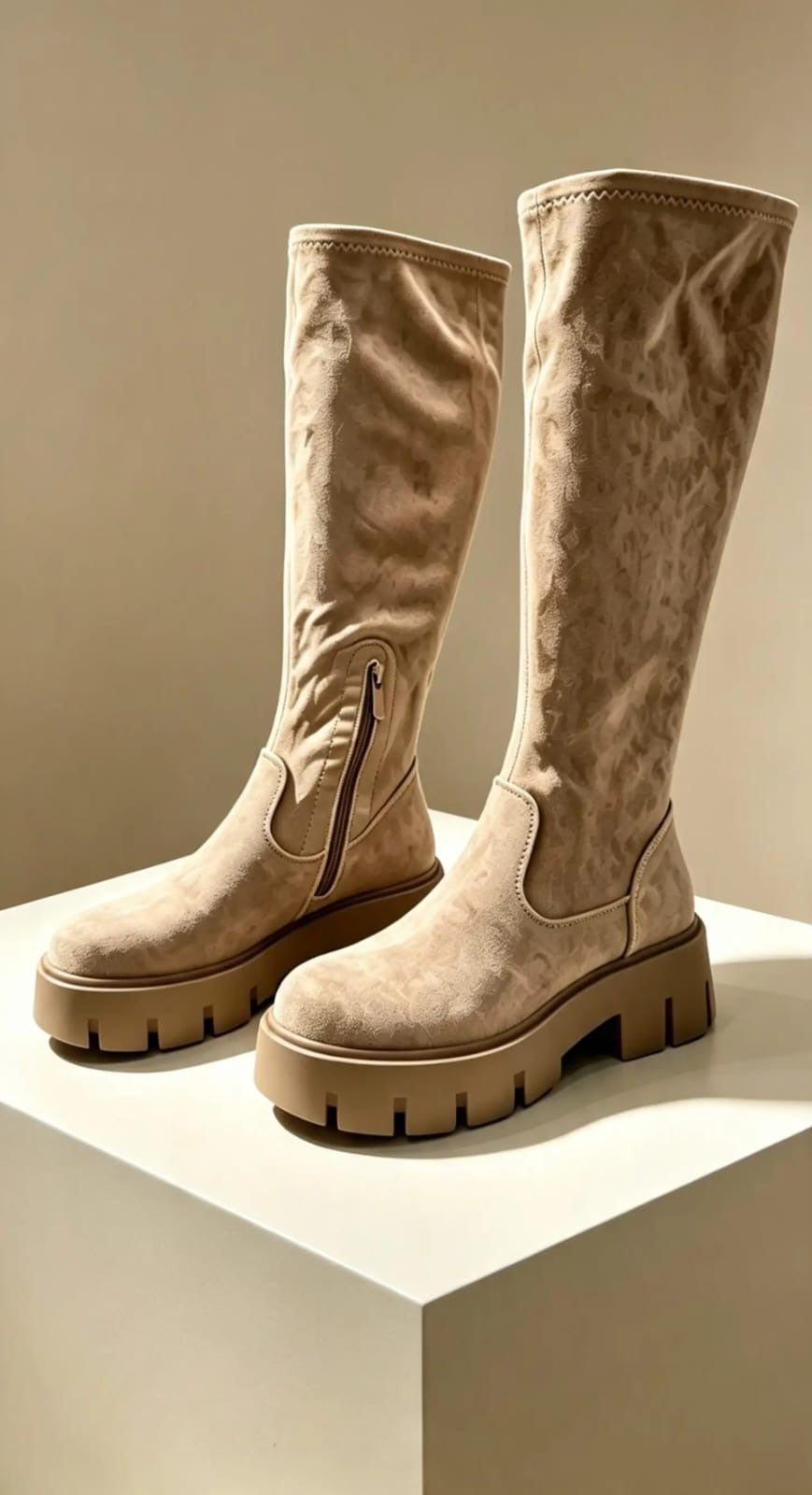 Stiefel in Wildleder Optik