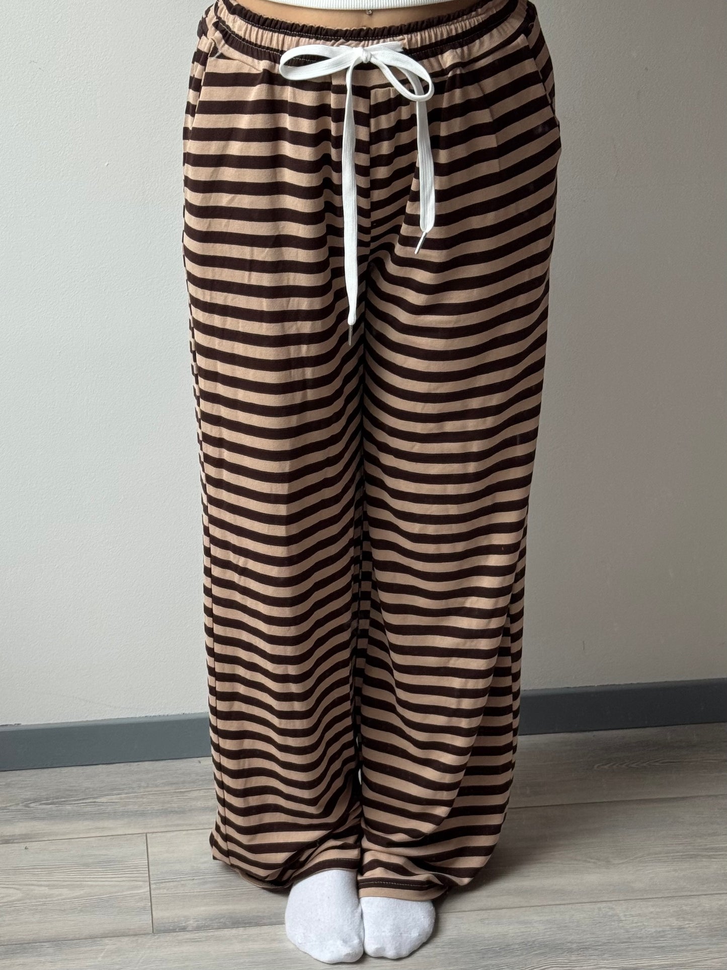 Hose Streifi - Braun / Beige