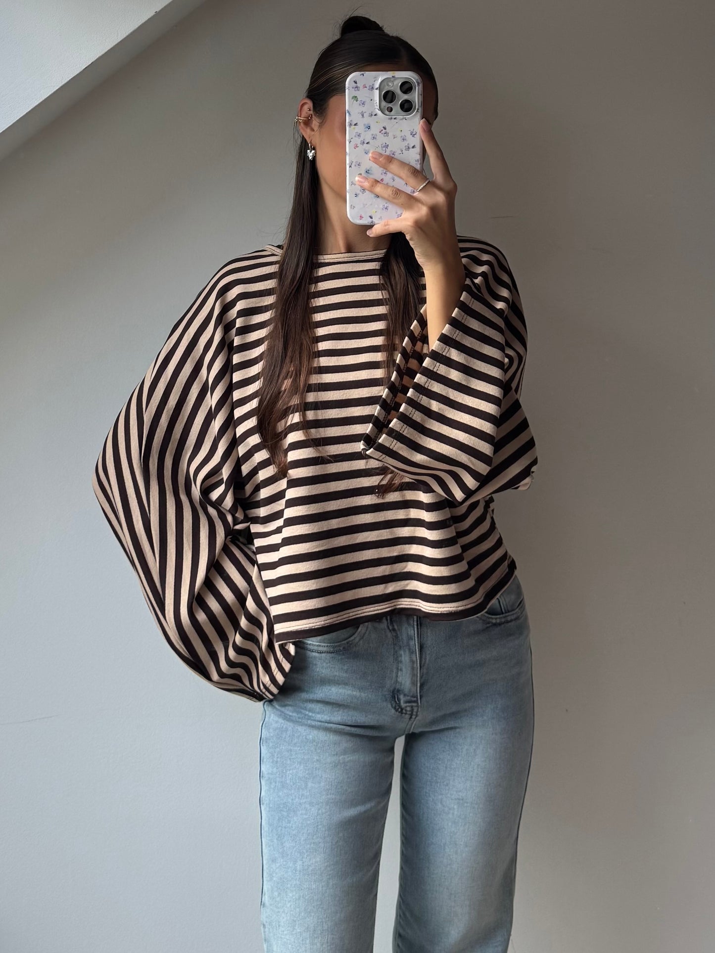 Streifenshirt - Cropped Variante