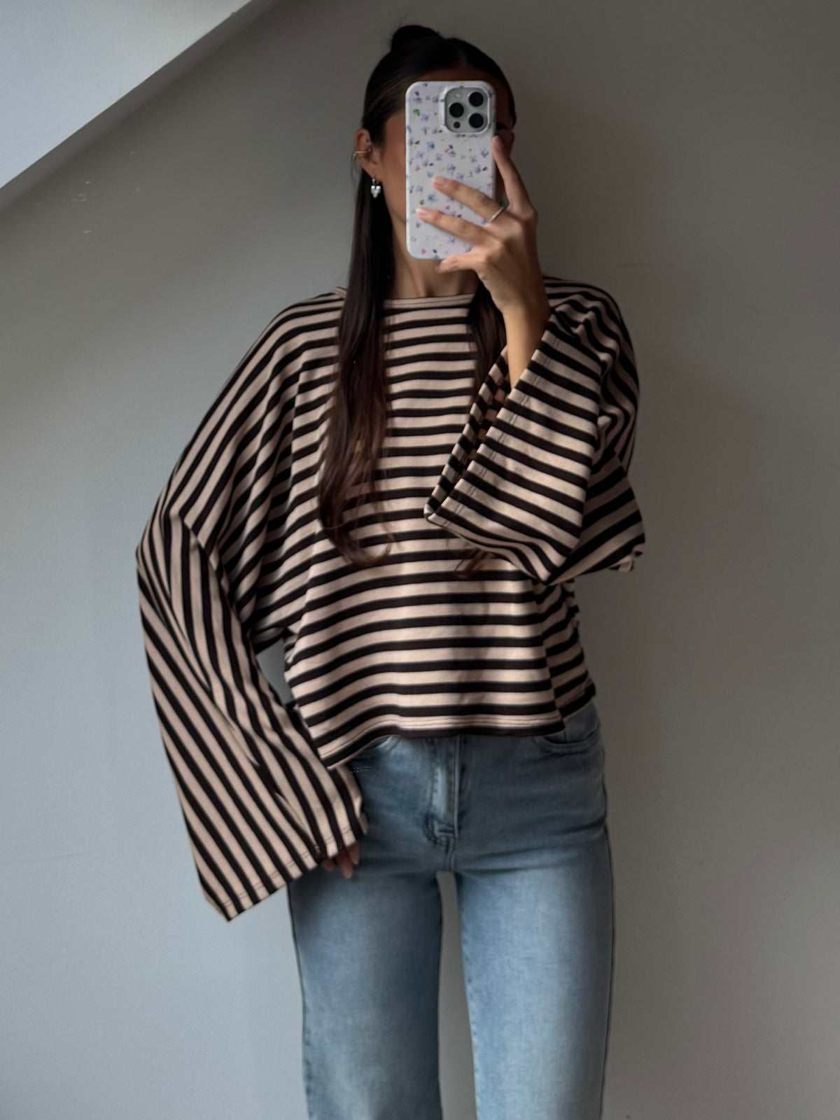 Streifenshirt - Cropped Variante