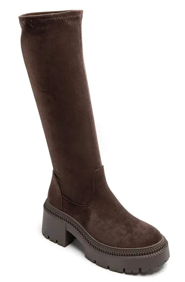 Stiefel in Wildleder Optik