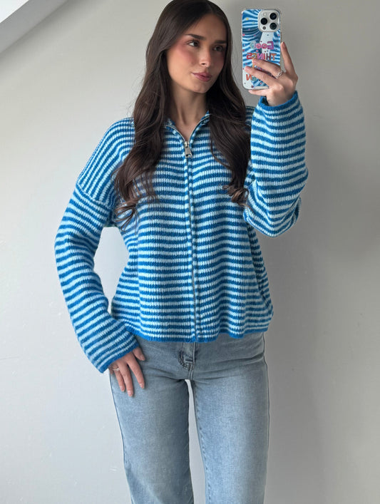 Zipper Stripes - Blau