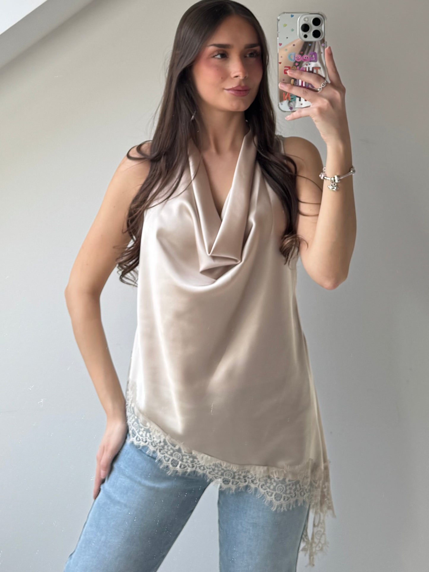 Satin Top Lace