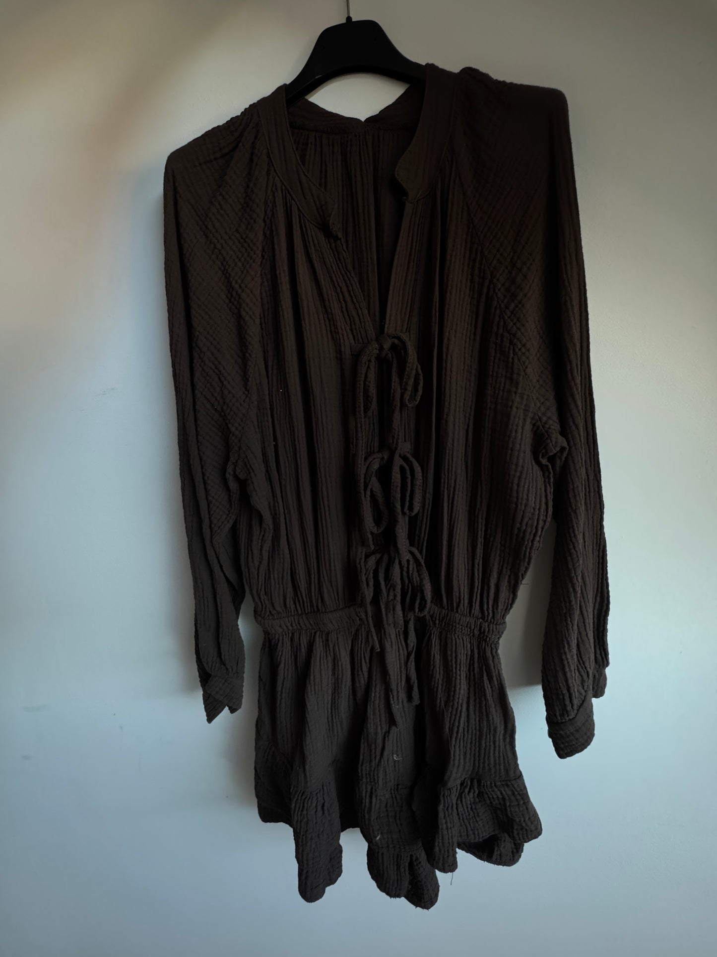 Musselin Kleid mit Schnürung