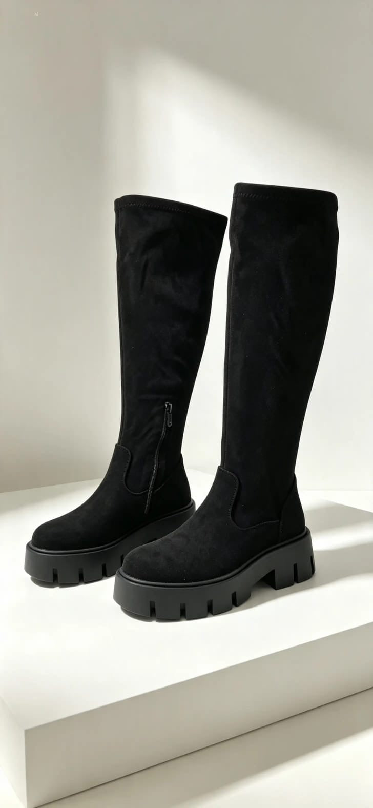 Stiefel in Wildleder Optik