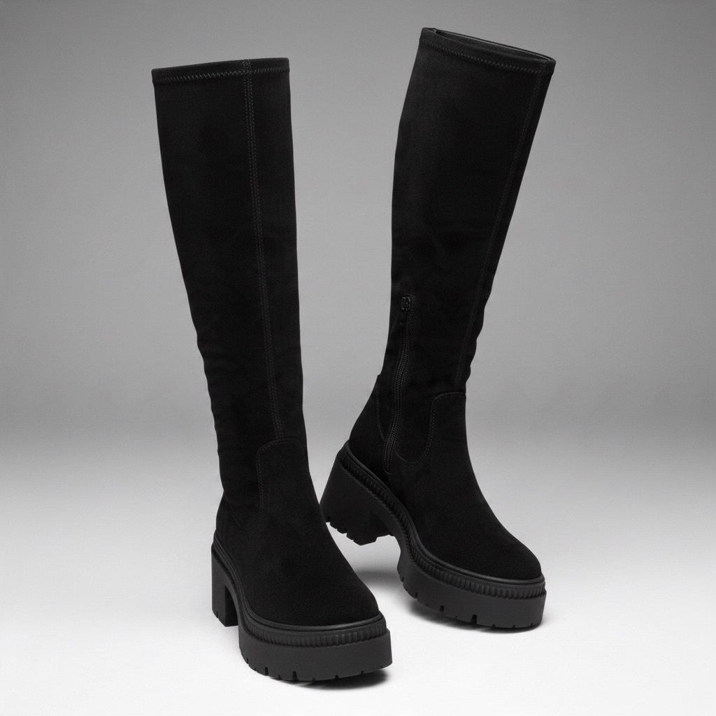 Stiefel in Wildleder Optik