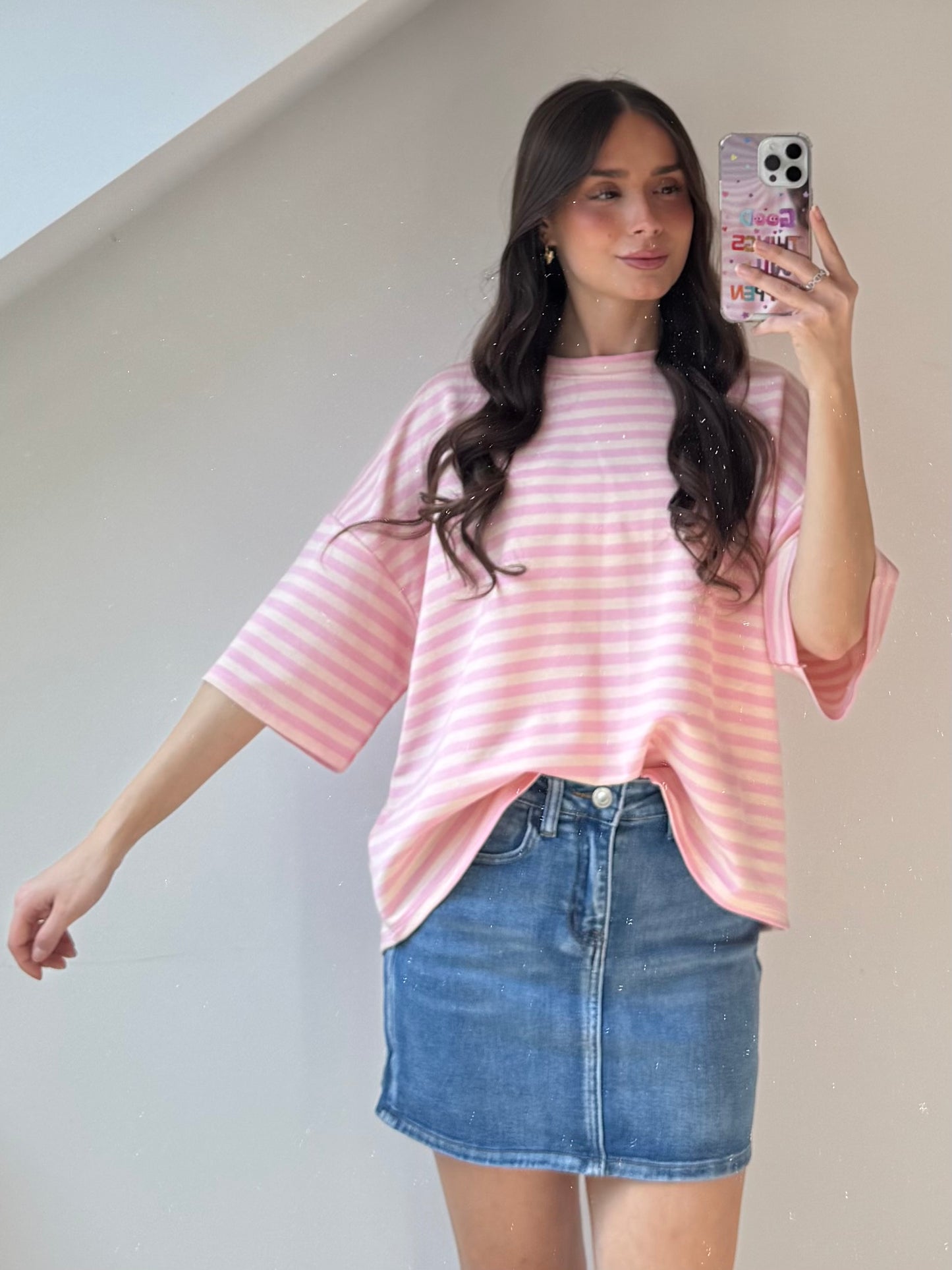 Basic Longsleeve mit 3/4 Ärmeln