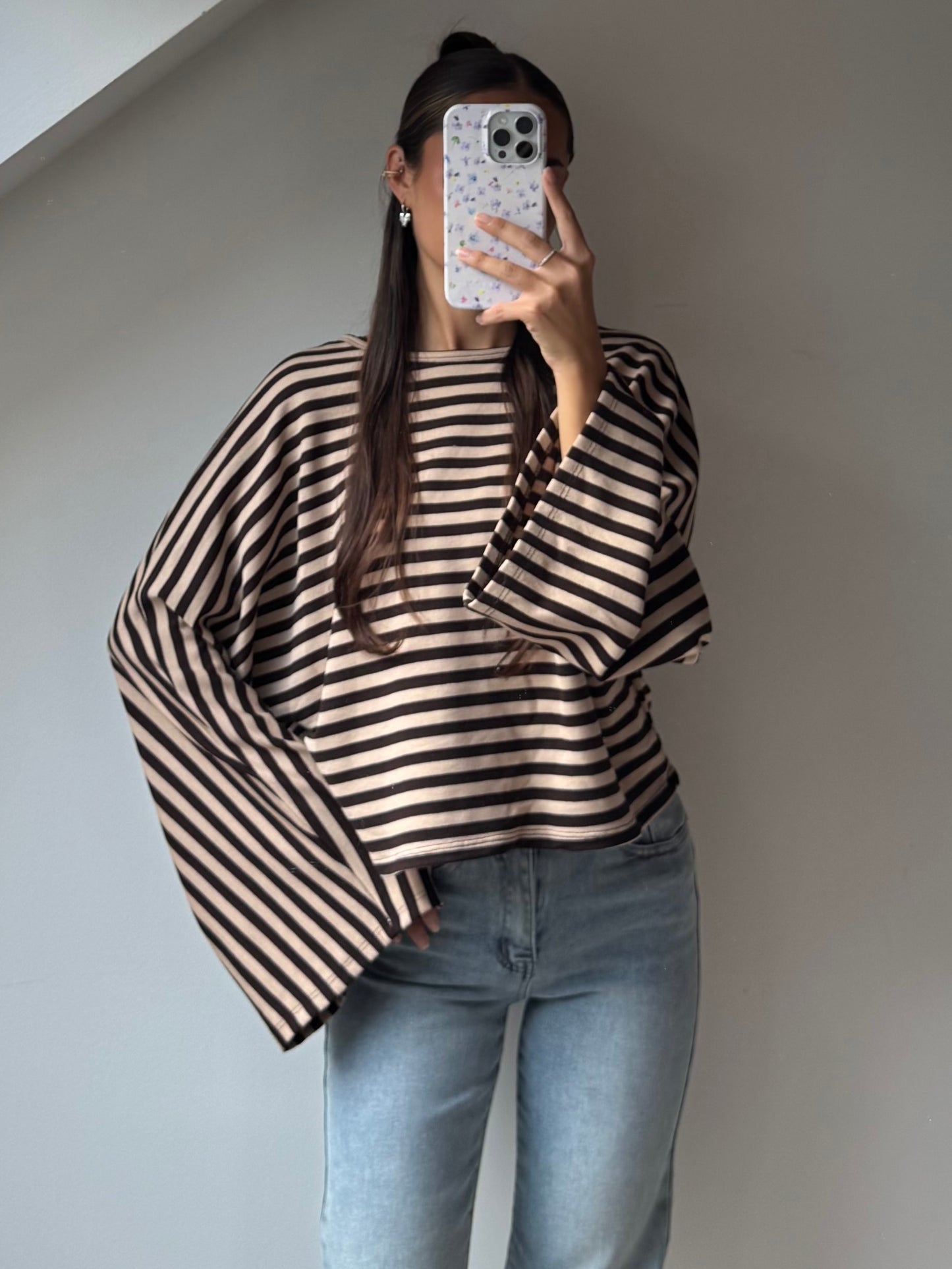 Streifenshirt - Cropped Variante