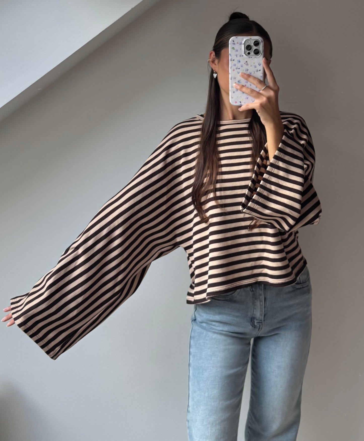 Streifenshirt - Cropped Variante