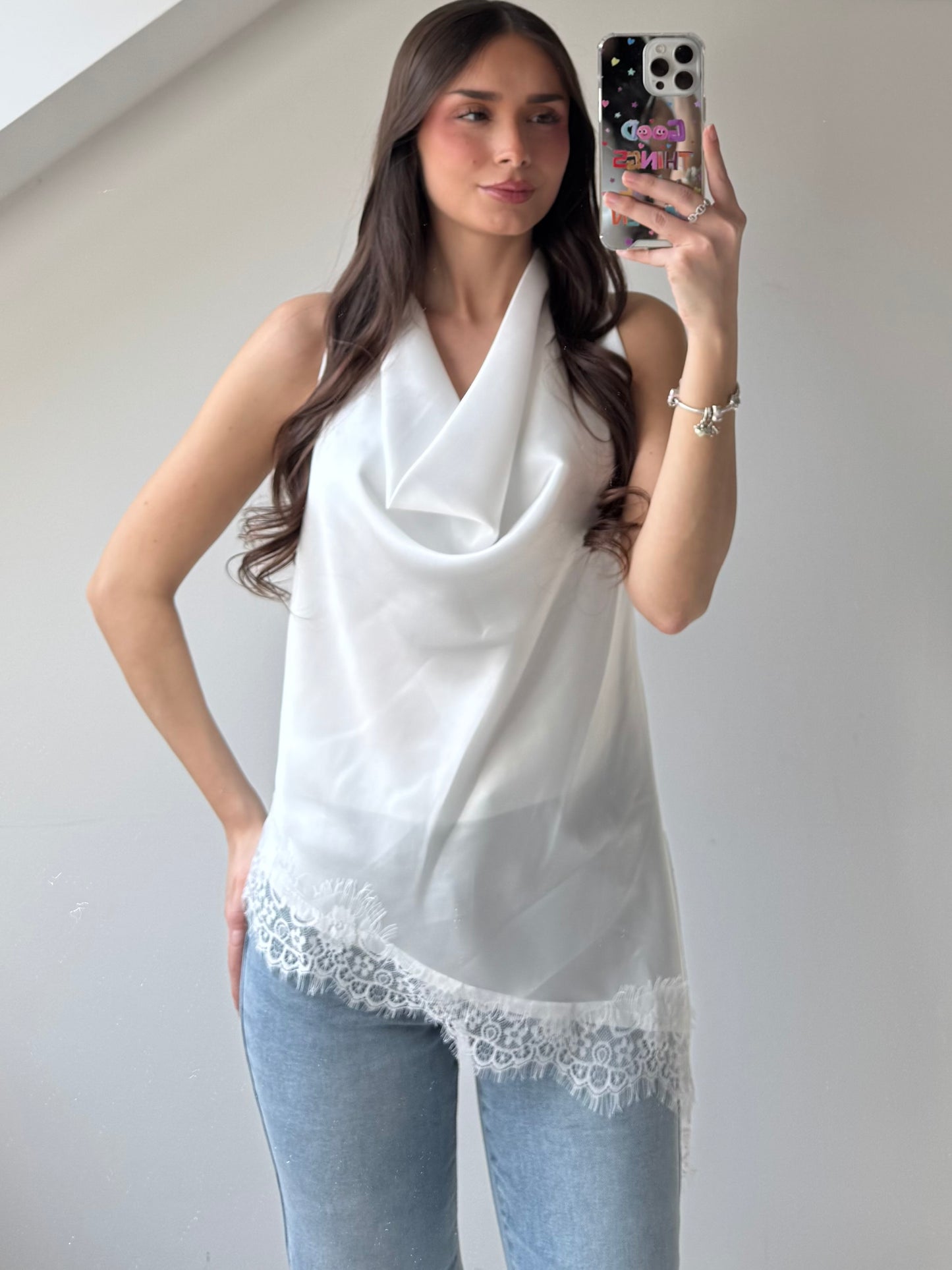 Satin Top Lace