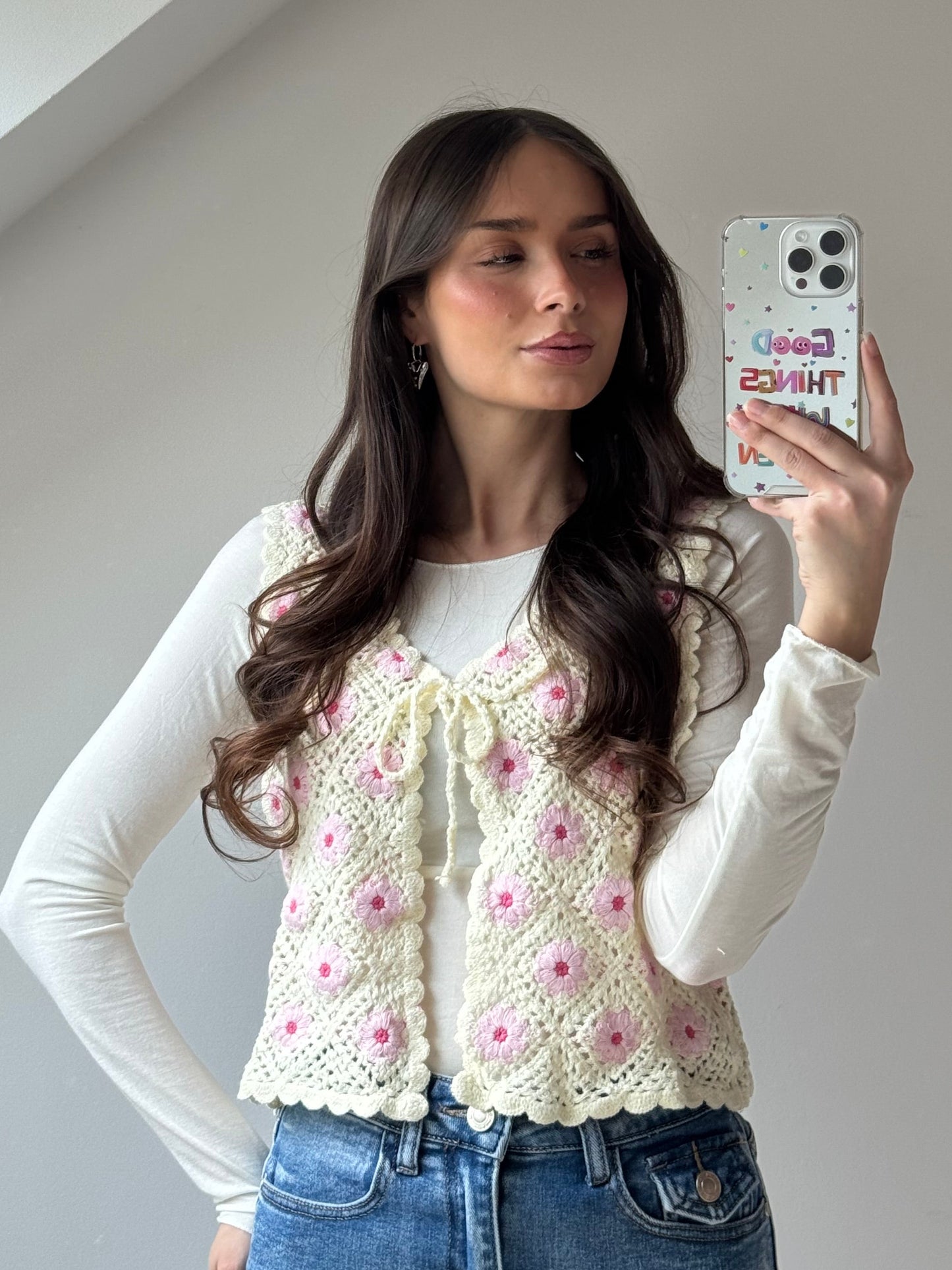 Gehäkelte Weste - Blossom