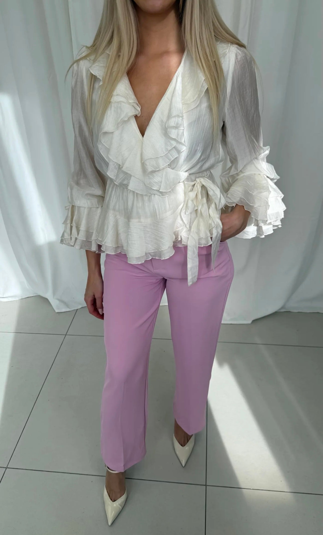Stoffhose mit Ziernaht