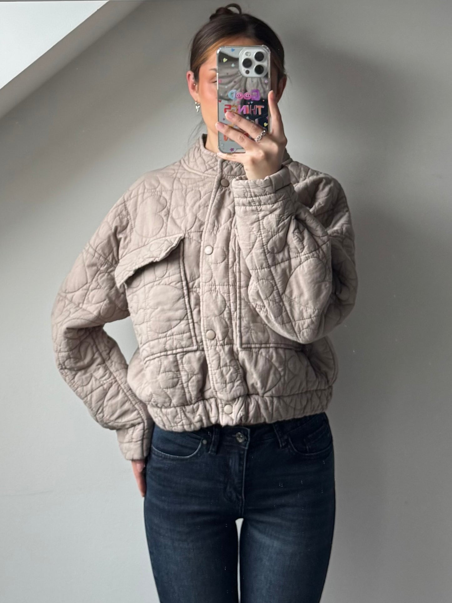 Süße Steppjacke - Blumenliebe