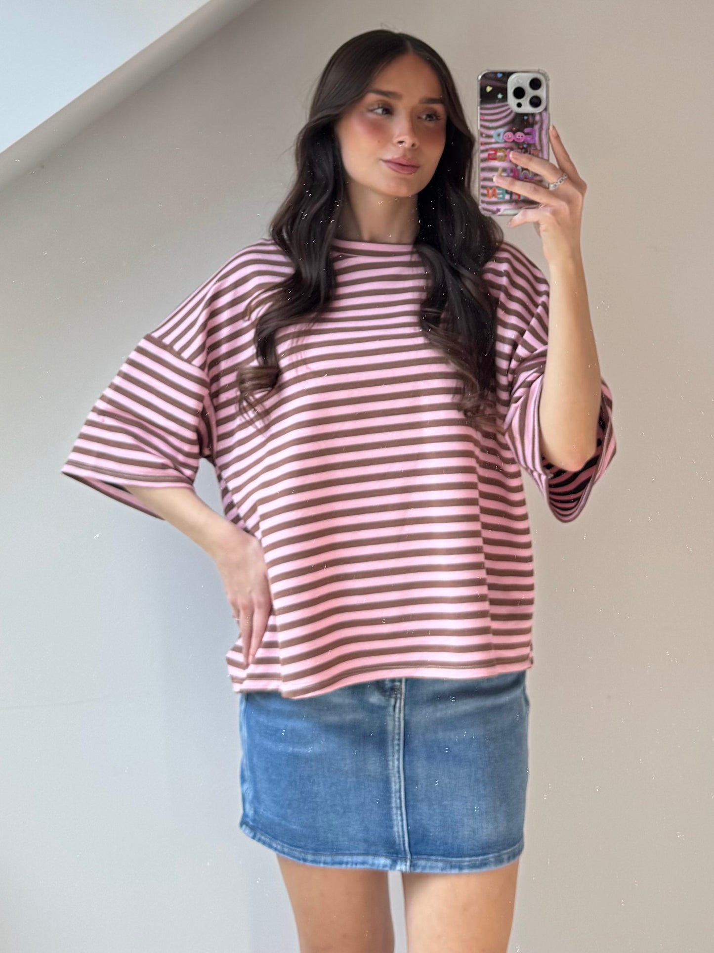 Basic Longsleeve mit 3/4 Ärmeln