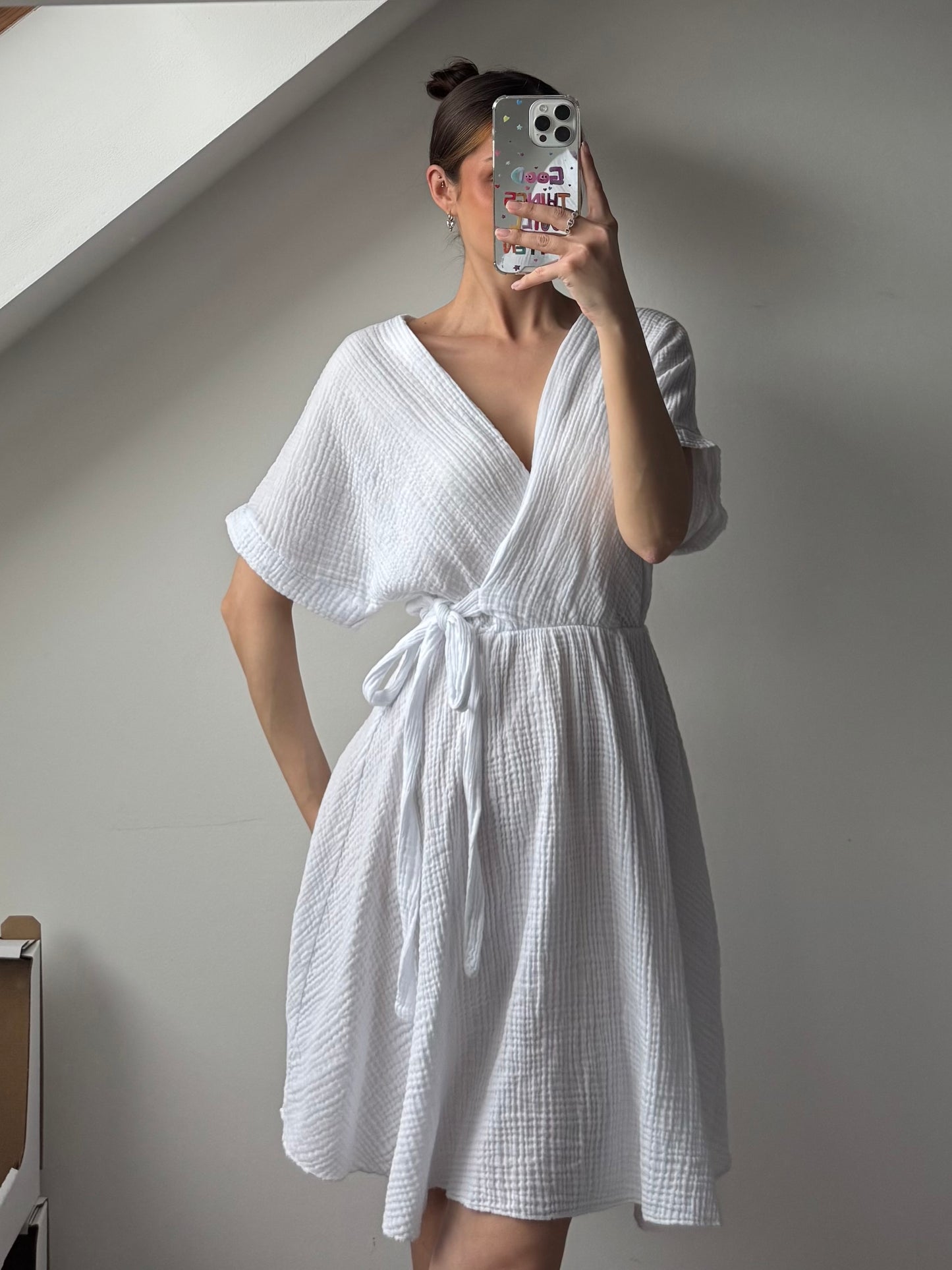 Musselin Wickelkleid
