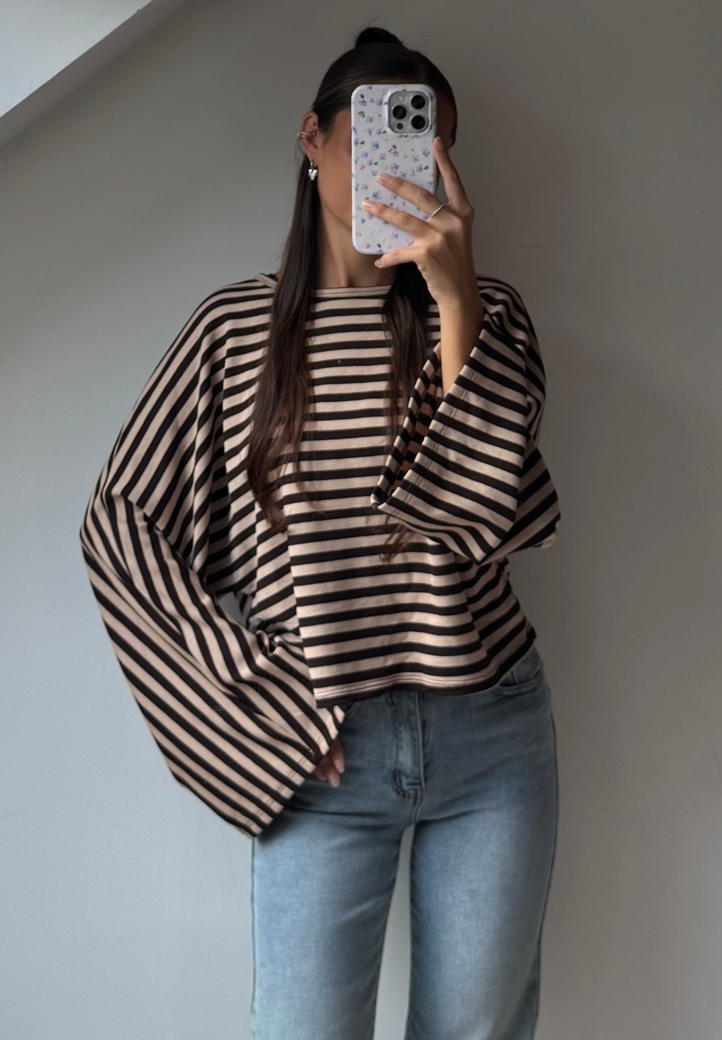 Streifenshirt - Cropped Variante