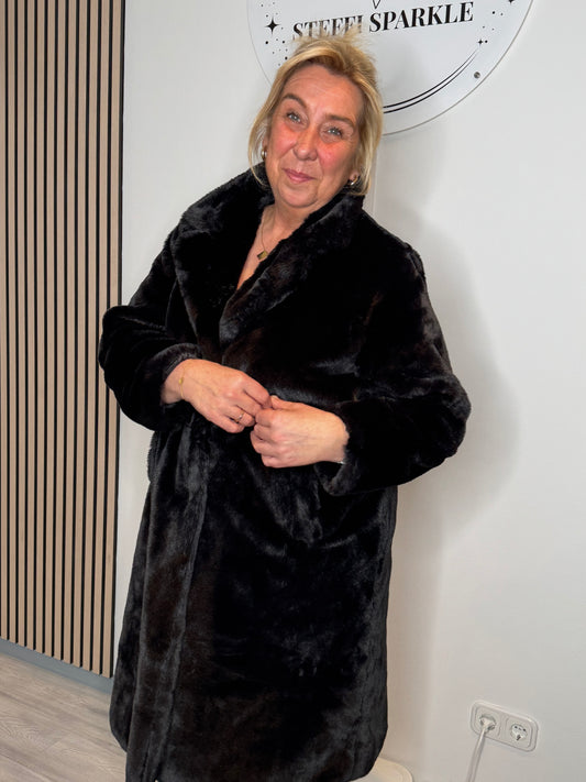 Teddy Mantel -Schwarz