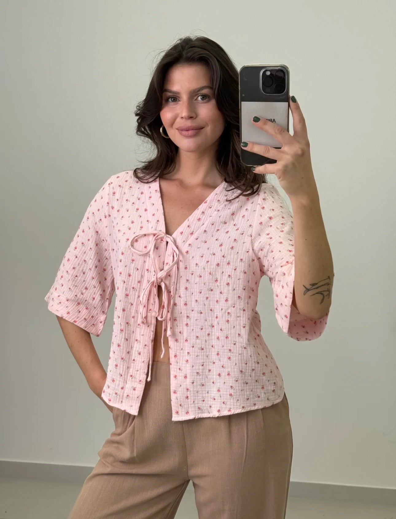 Musselin Bluse Blümchen