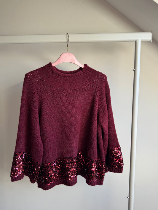 Pullover Burgundy Sparkle