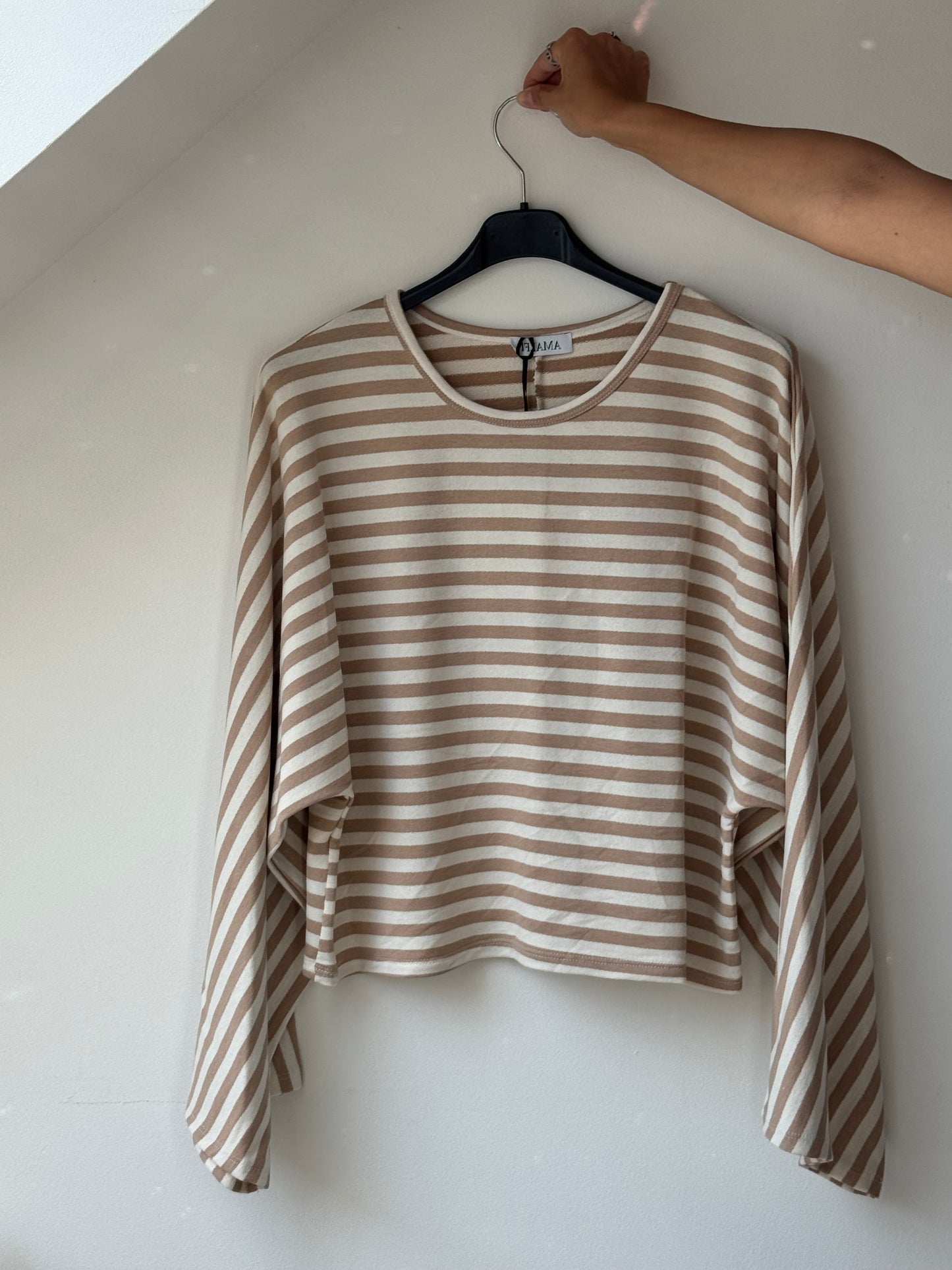 Streifenshirt - Cropped Variante