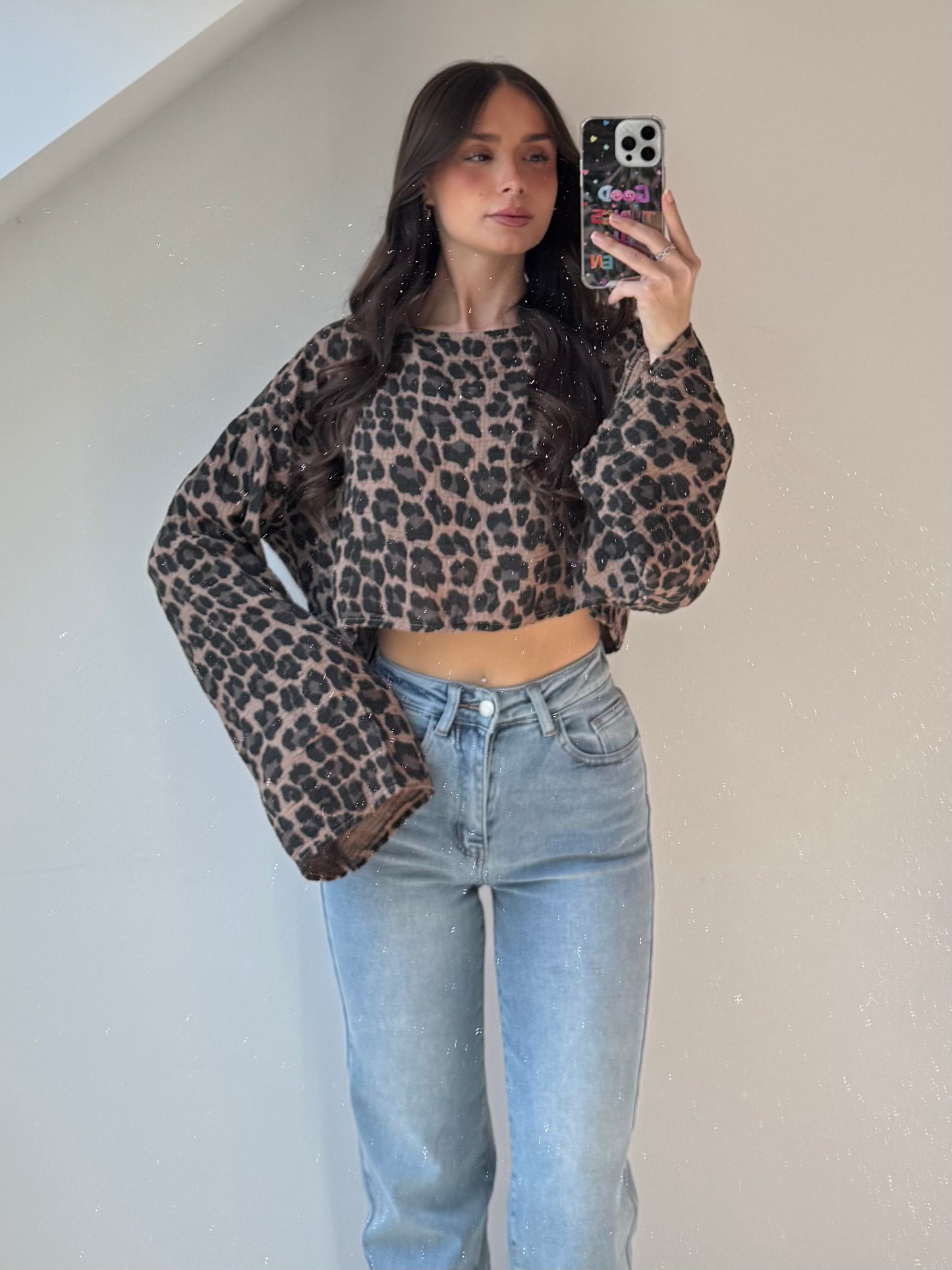 Cropped Musselin Bluse - Leona