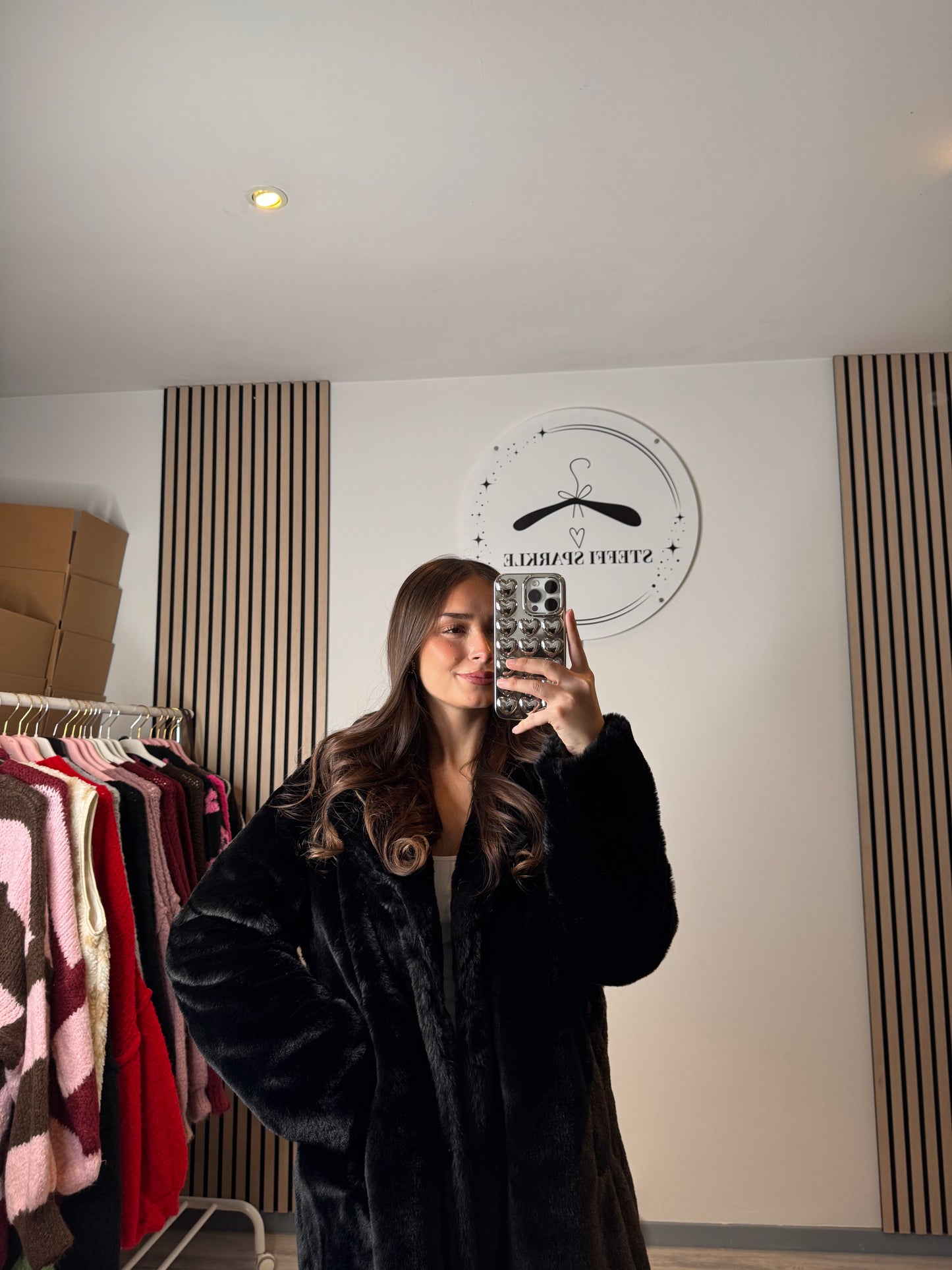 Teddy Mantel -Schwarz