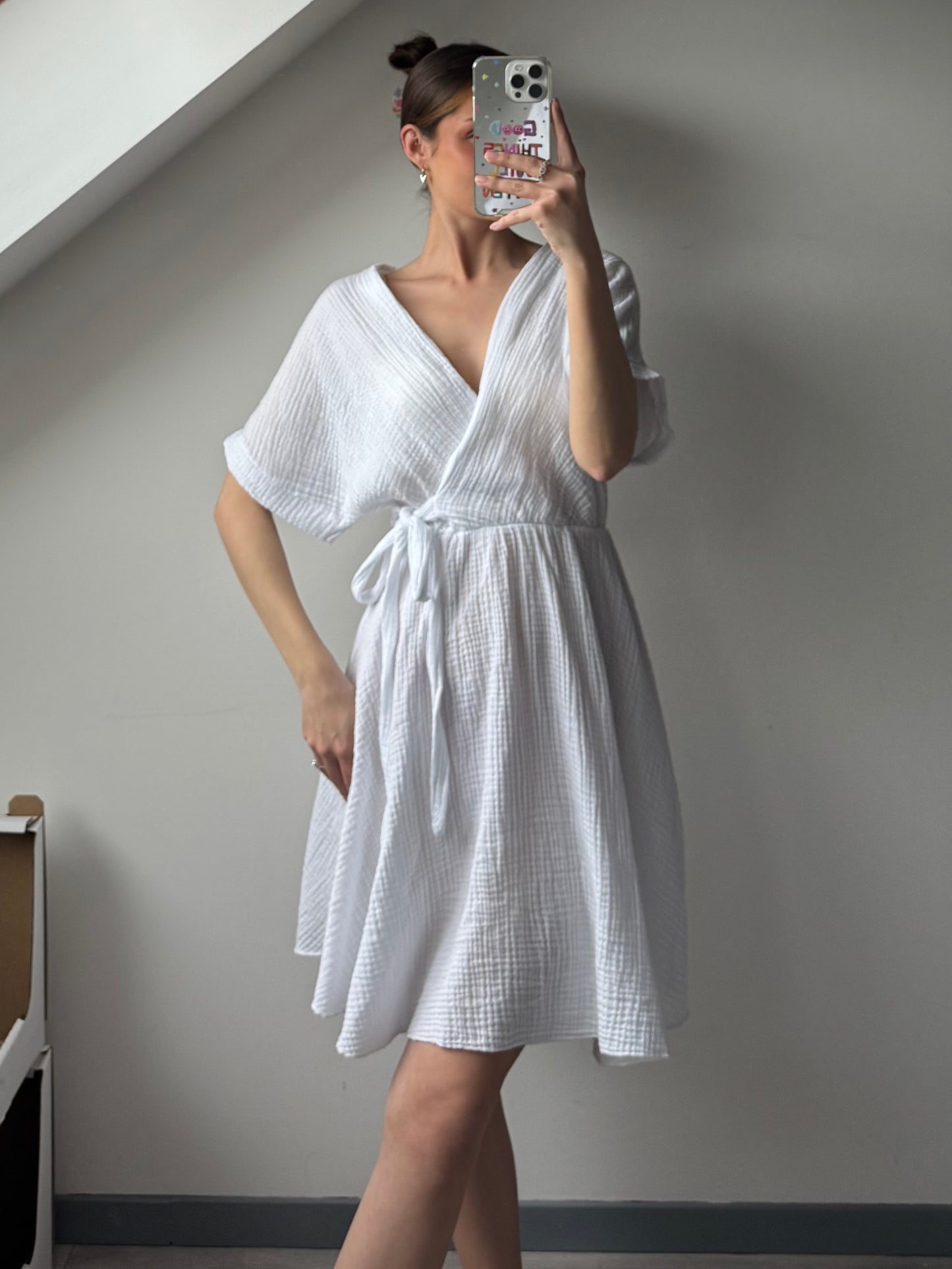 Musselin Wickelkleid