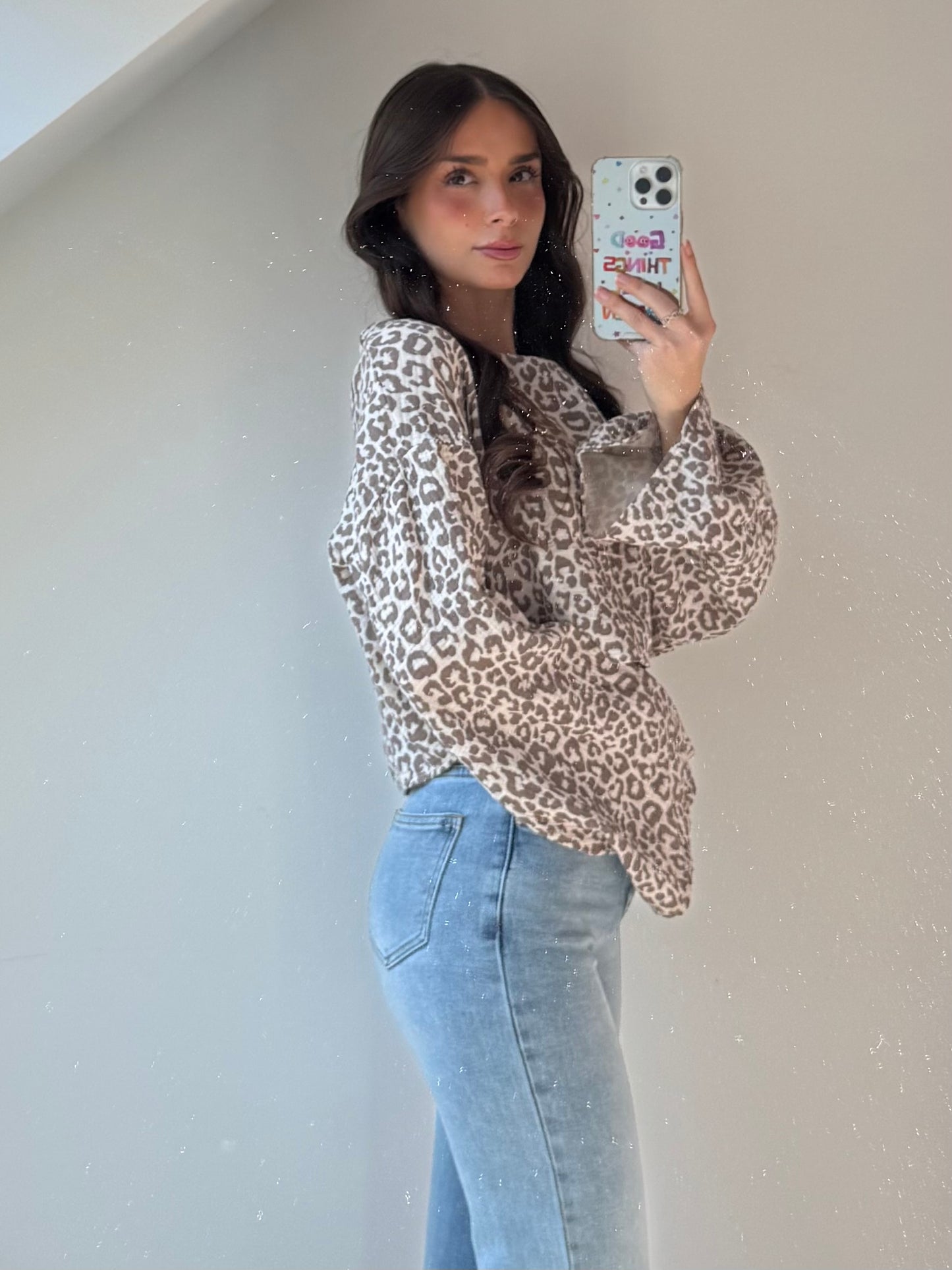 Cropped Musselin Bluse - Leona