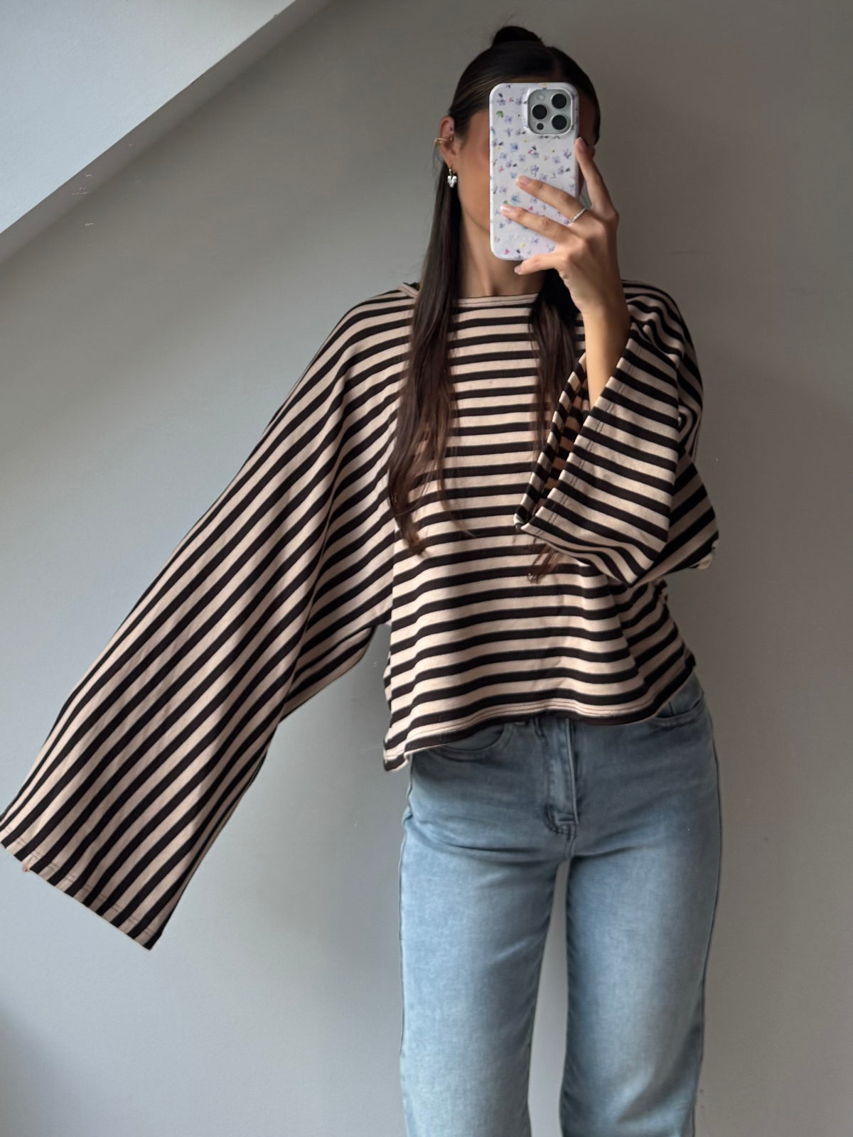 Streifenshirt - Cropped Variante