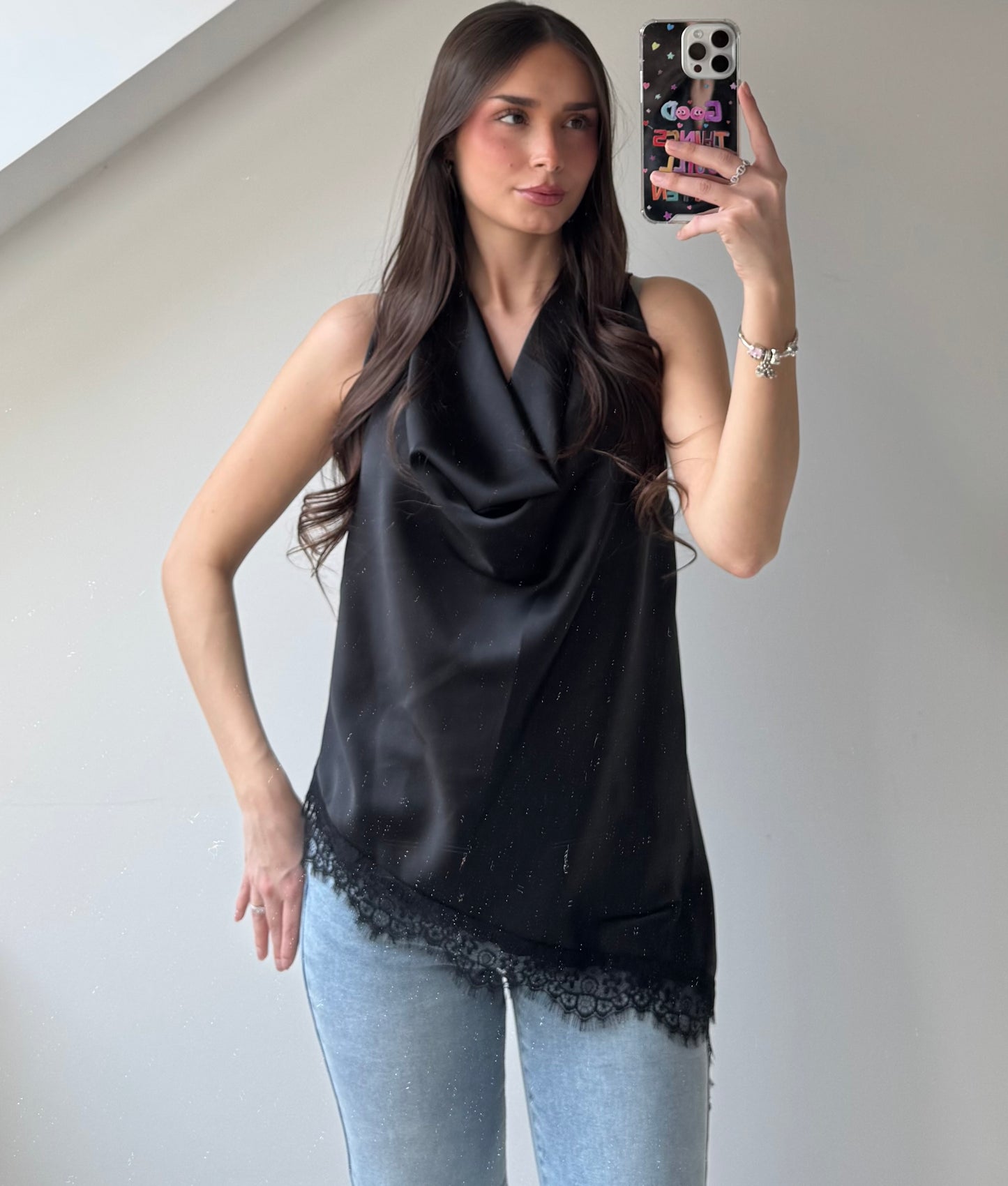 Satin Top Lace