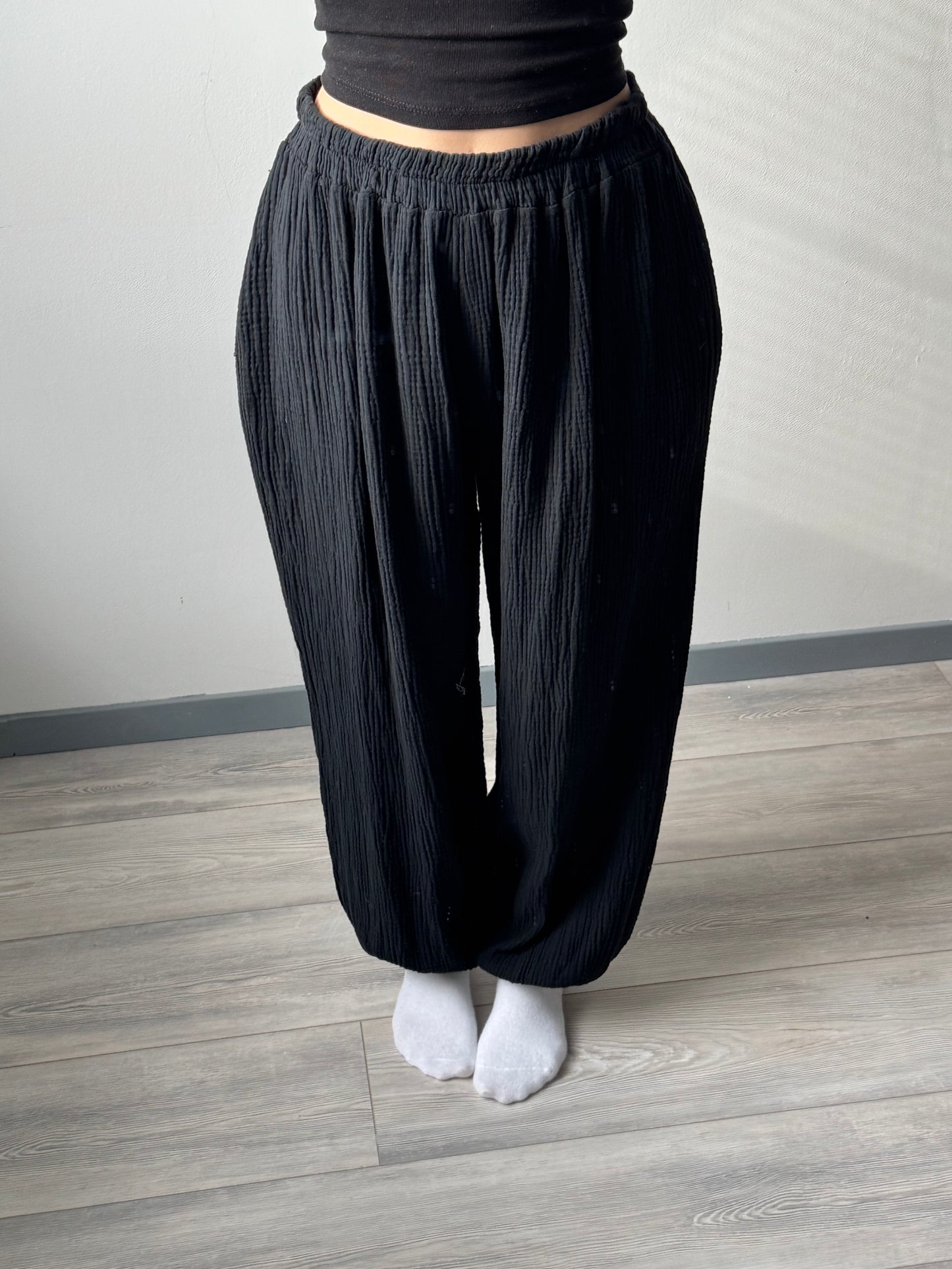 Musselin Hose - Celeste