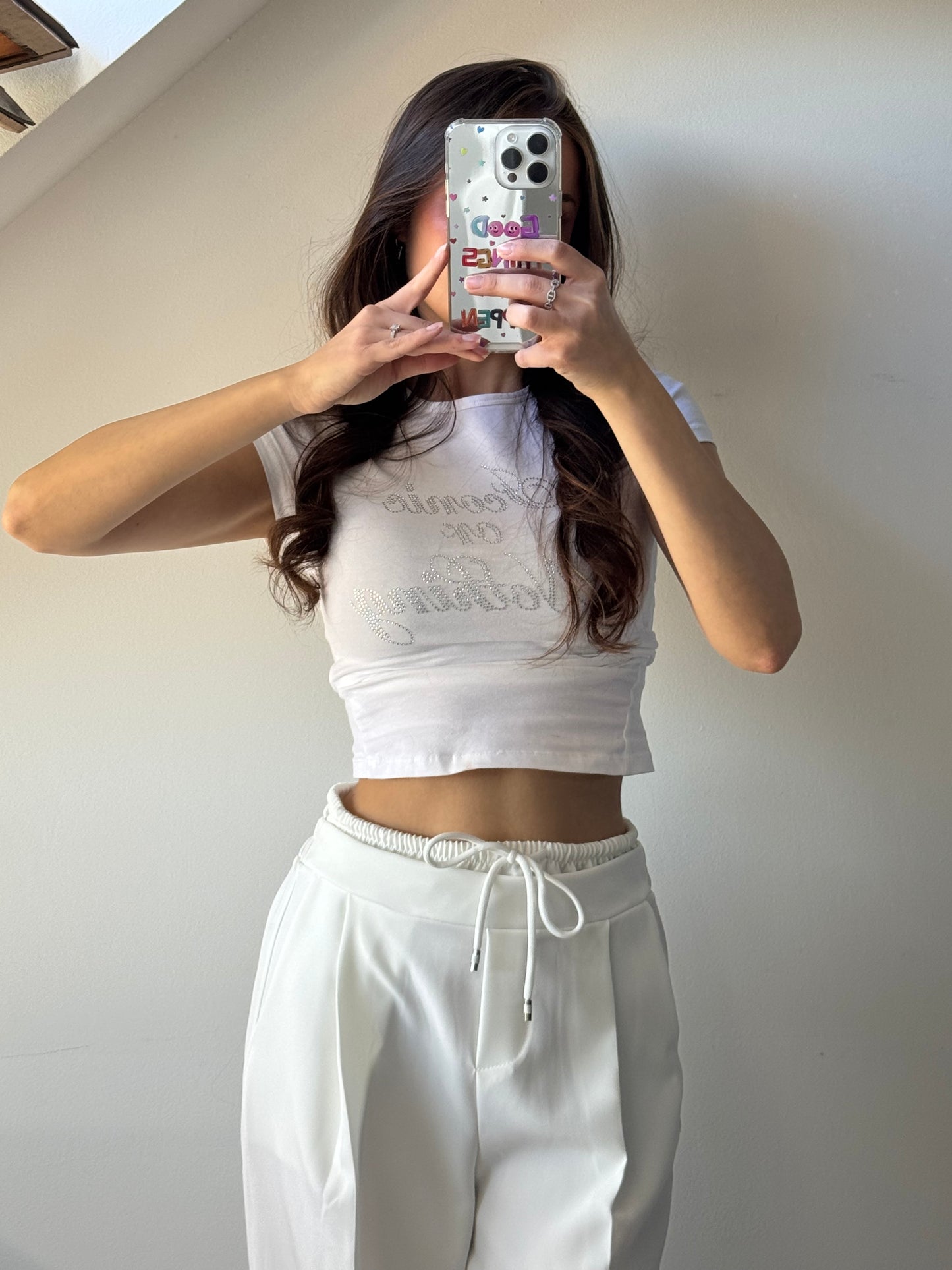 Stoffhose mit Kontrastlinie