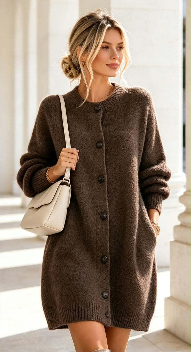 Strickkleid mit Knopfleiste